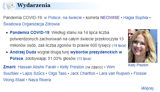 plwiki – voľné odrážky, dátumy v zátvorkách na konci, dlhodobé témy zvlášt, úmrtia zvlášť