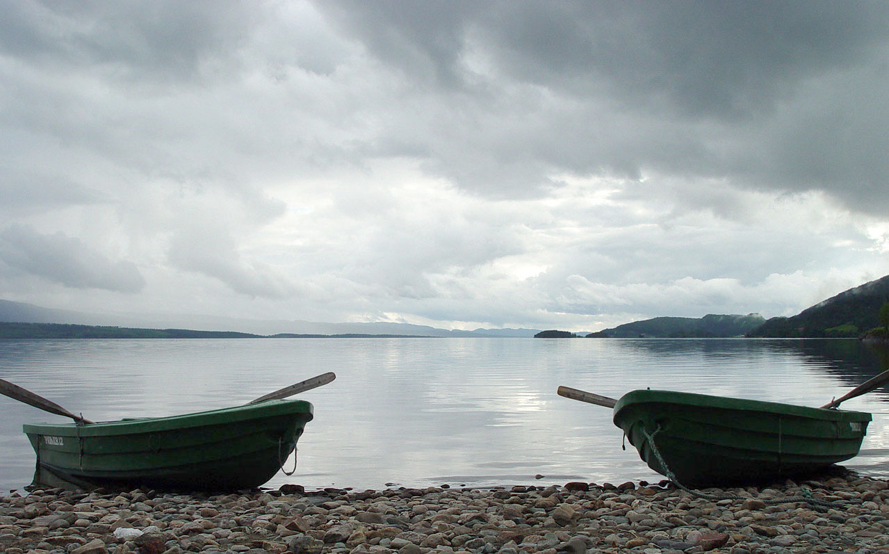 Lake Snåsavatn in Norway before a thunderstorm...