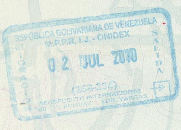Image result for venezuelan passport stamp