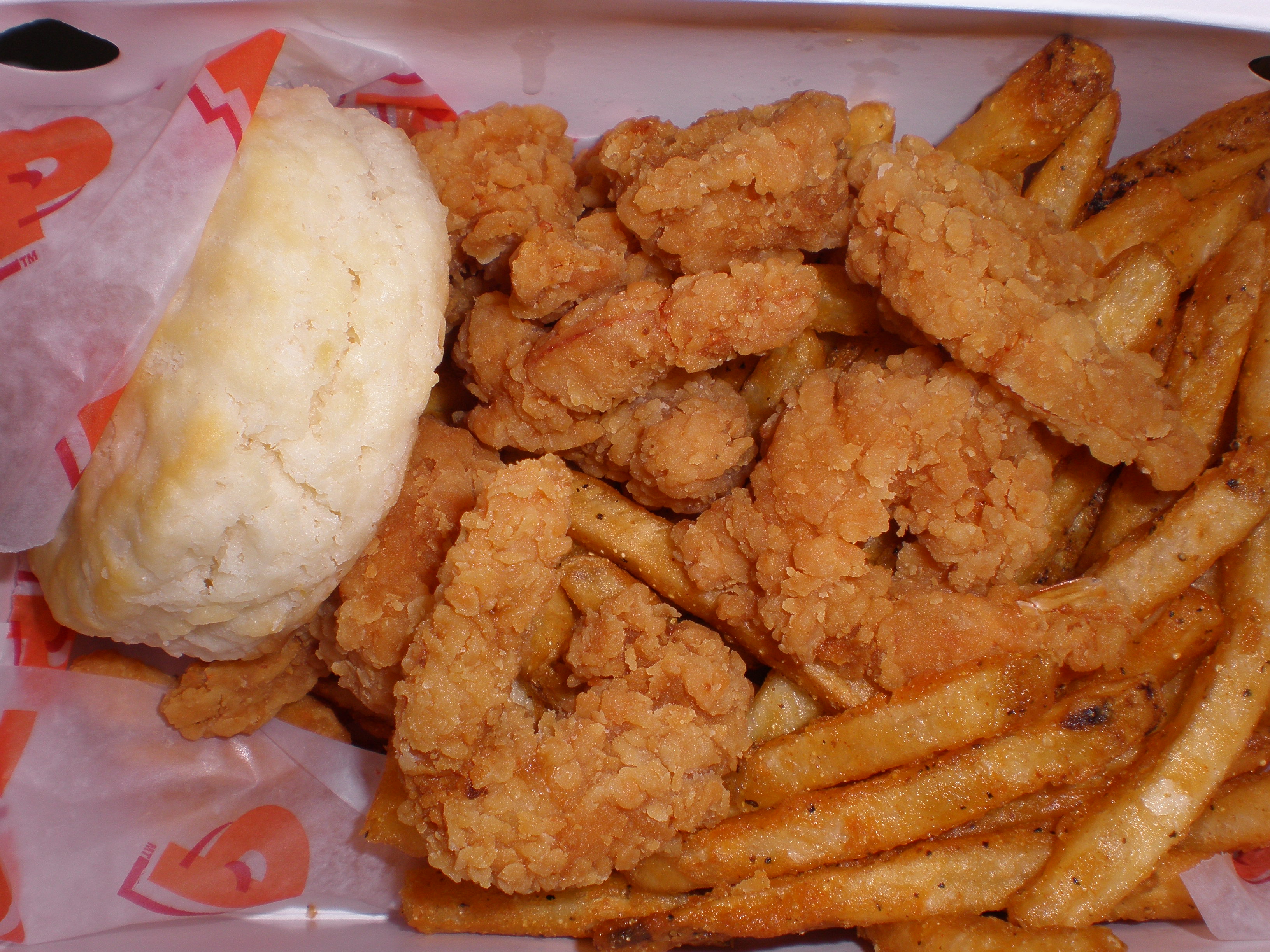 Description Popeyes butterfly shrimp meal.JPG