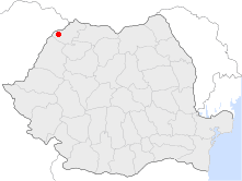 Poloha mesta v rámci Rumunska