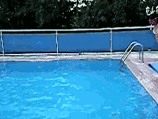 Jumping in the pool