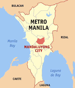 Mapa ti Metro Manila a mangipakita iti lokasion ti Mandaluyong