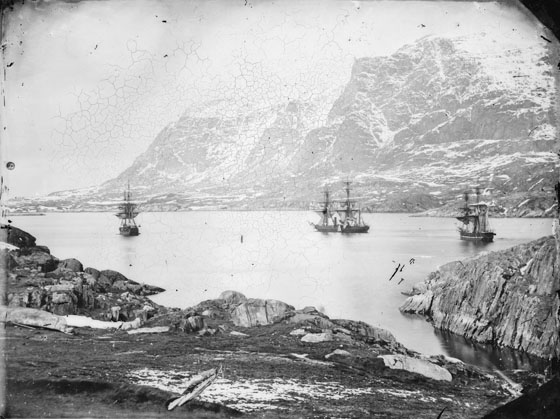 Ships of Inglefield’s expedition at anchor