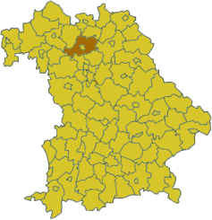 Landkreis Bambergs läge i Bayern