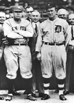 Babe Ruth and Ty Cobb