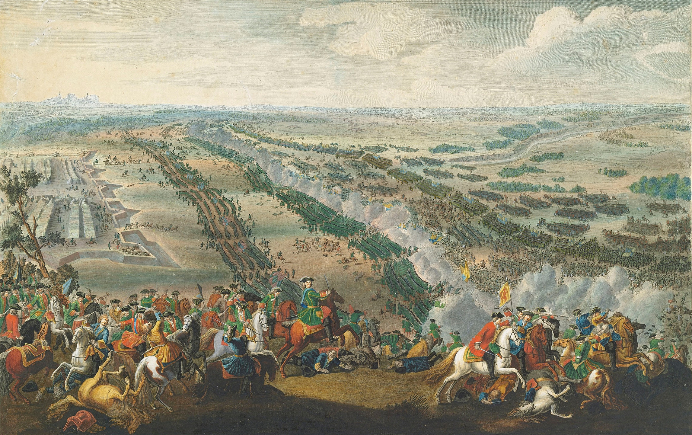 The Battle of Poltava by Denis Martens the Younger – 1726.