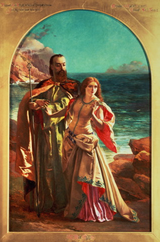 Prospero and Miranda from a painting by William Maw Egley; Circa 1850
