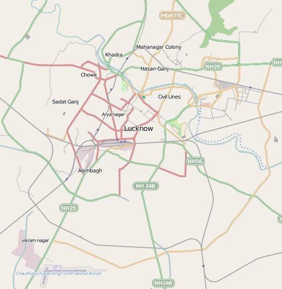 Description Lucknow - Area Locator Map by Ahmad Faiz Mustafa.jpg