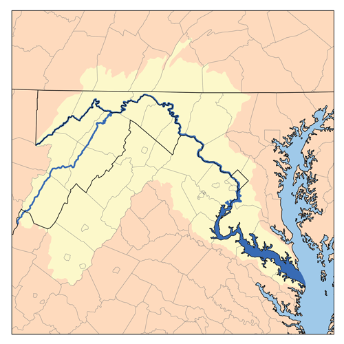Map of the Potomac Watershed