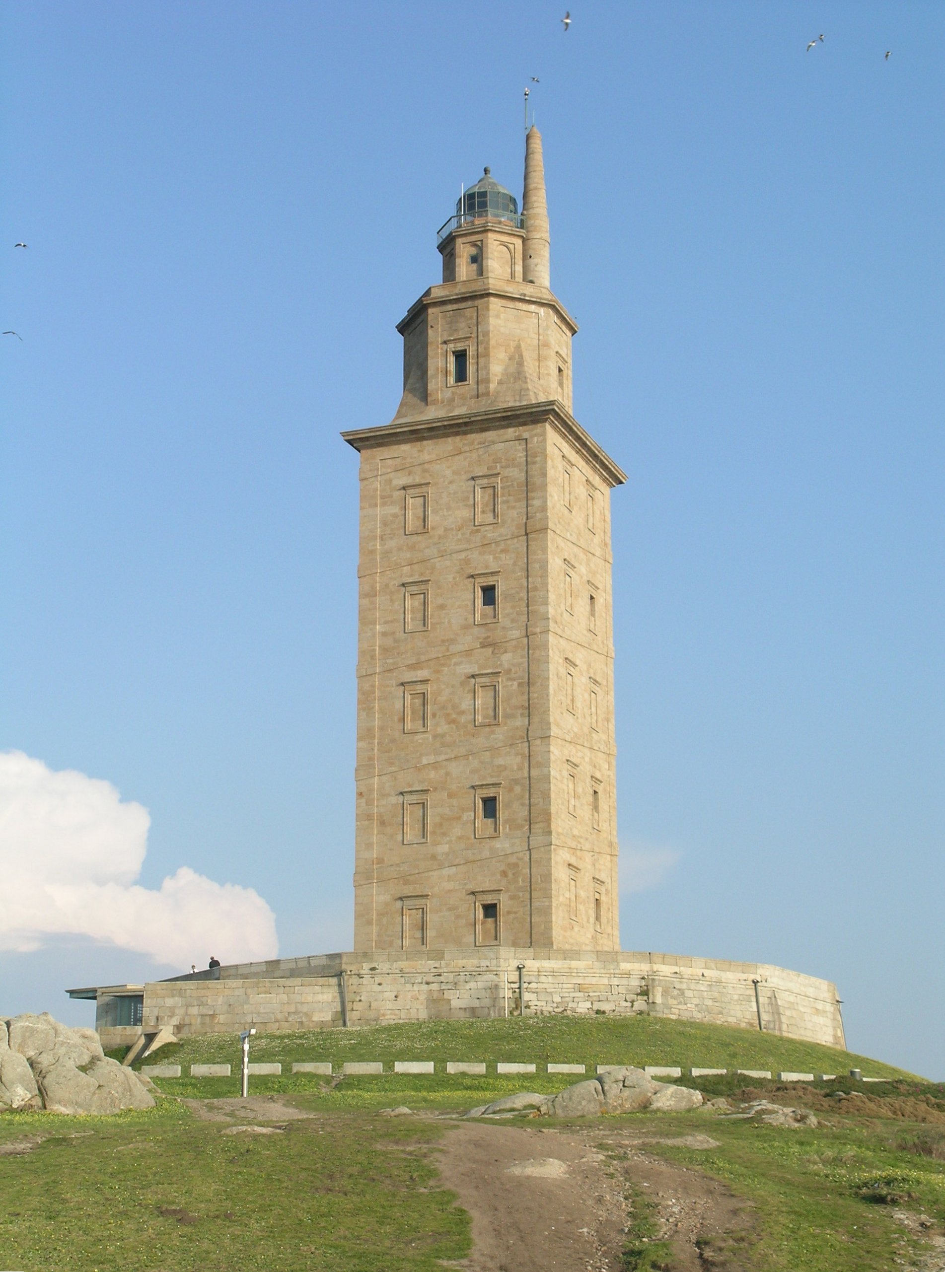 The Hercules  tower  in A Coruña (Galicia, Spain). 