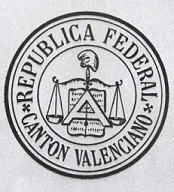 Sello del cantón federal de Valencia.