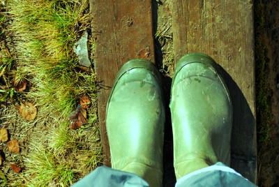 Green Rubber Boots