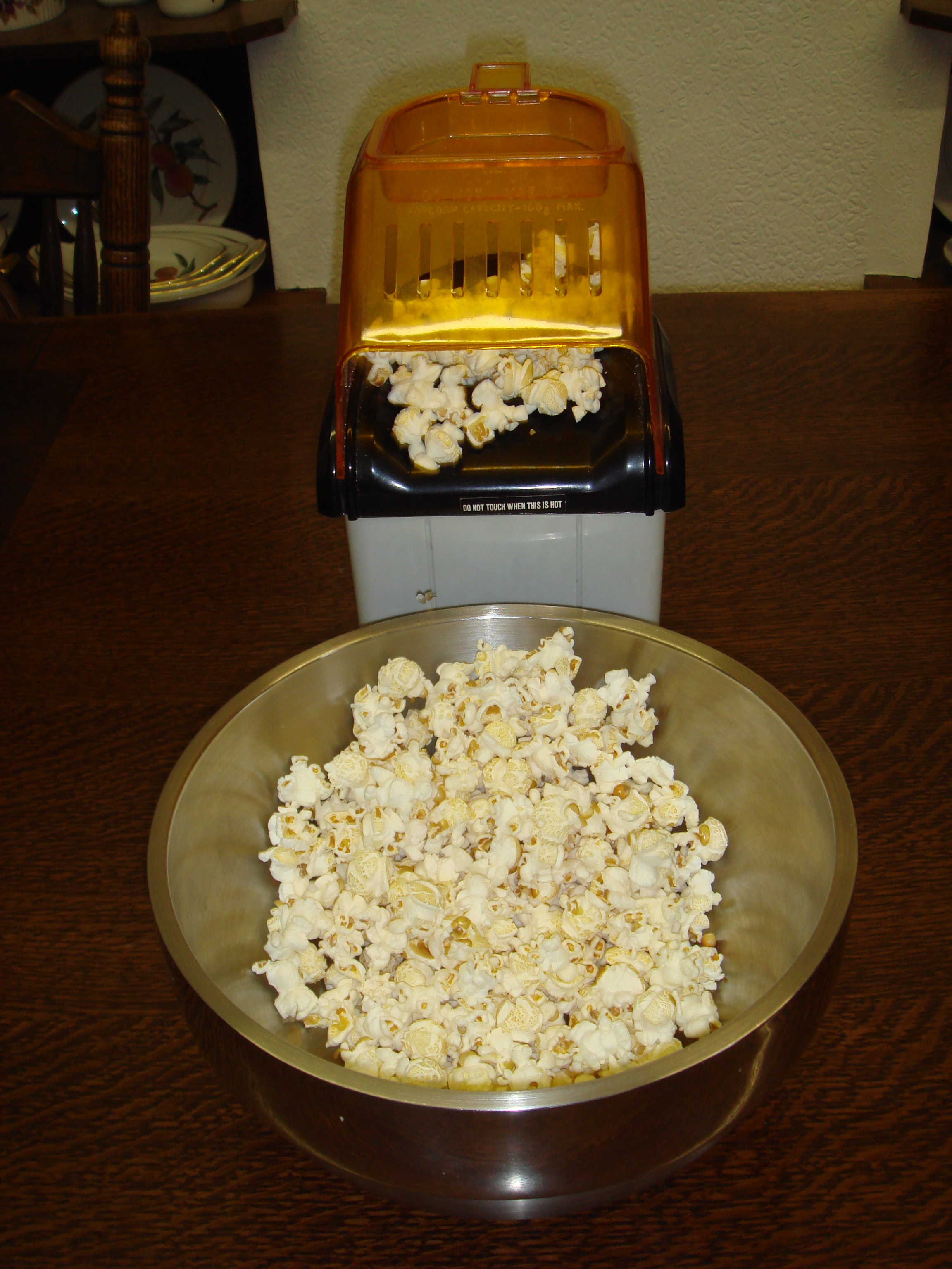 A popcorn maker.