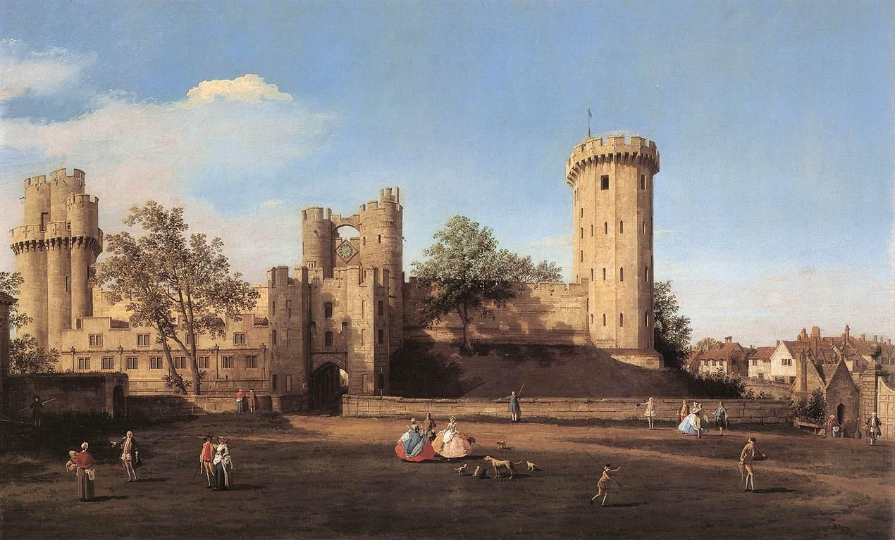 Canaletto, Warwick Castle, East Front, Birmingham Museum and Art Gallery