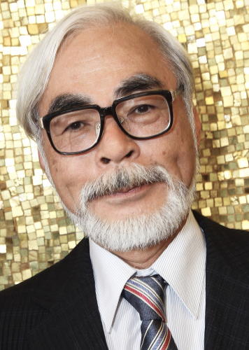 A portrait of Hayao Miyazaki.
