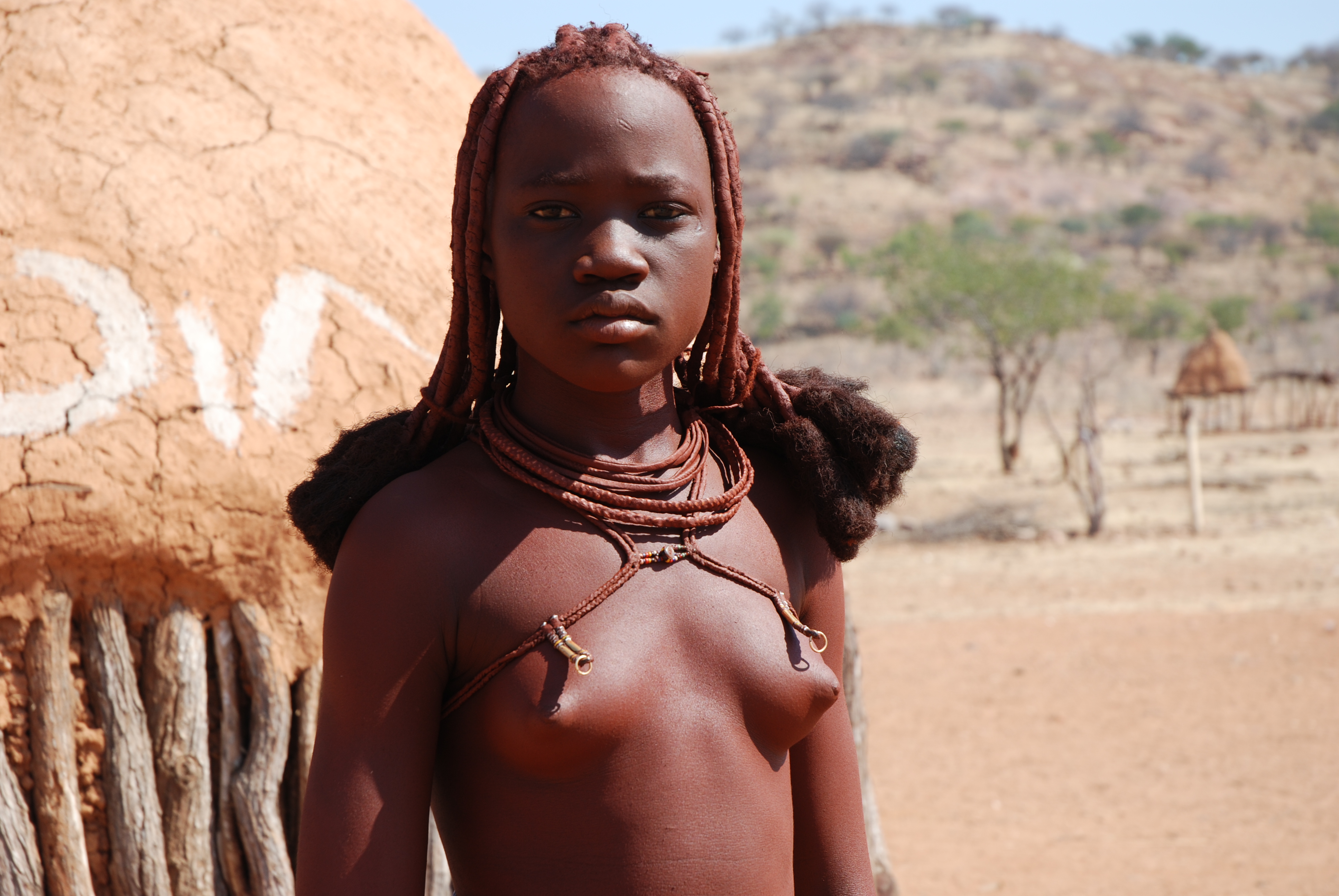 Nude women with tribal people