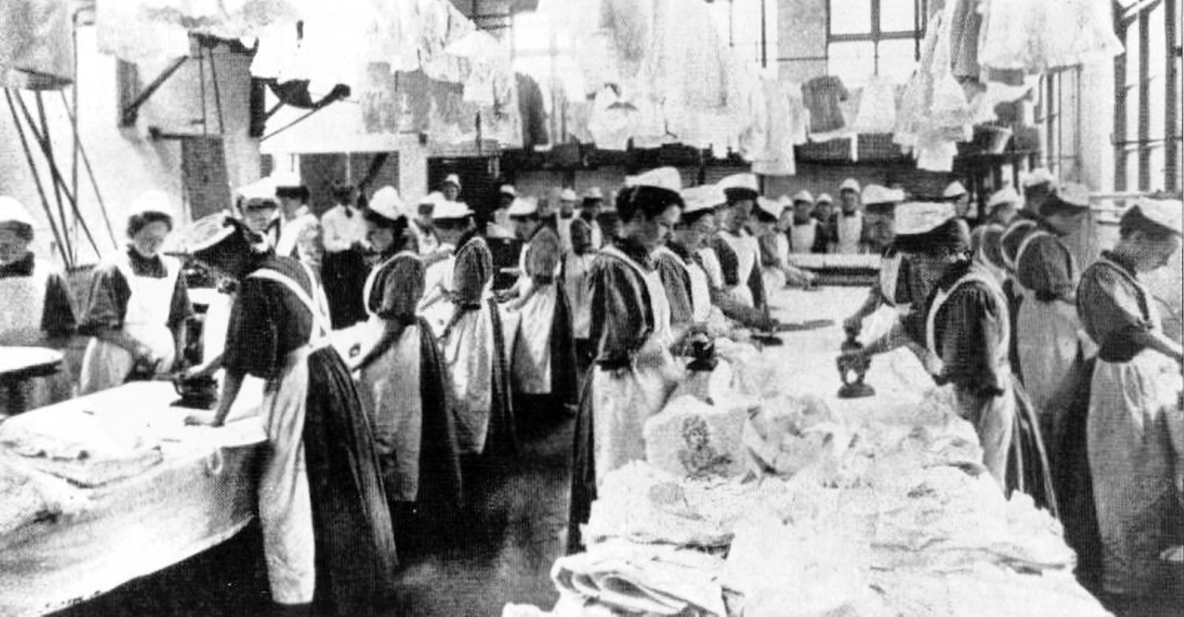 English: Magdalen Laundry in England, early 20...