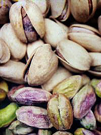 Pistachio nuts in and out of the shell