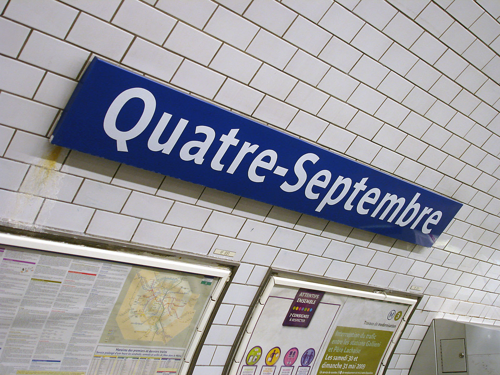 DescripciÃ³n Metro de Paris - Ligne 3 - Quatre-Septembre 02.jpg