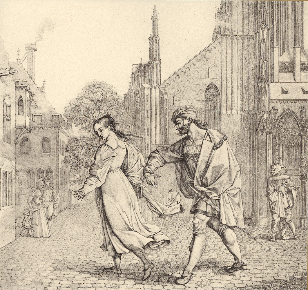 Peter von Cornelius, Faust bietet Gretchen den Arm, 1811