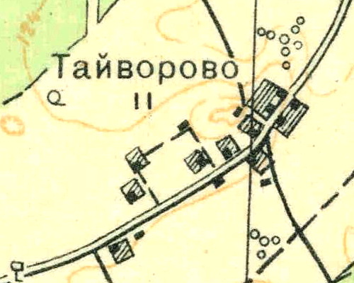 План деревни Тойворово. 1931 год