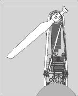 Single-blade propeller drawing.