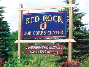 Entrance sign to the Red Rock Jobs Corps Cente...