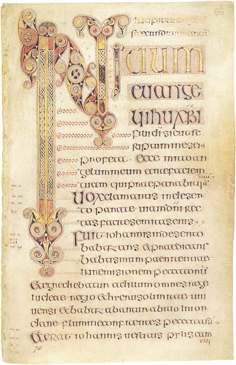 The beginning of the Gospel of Mark from the 7th century Book of Durrow