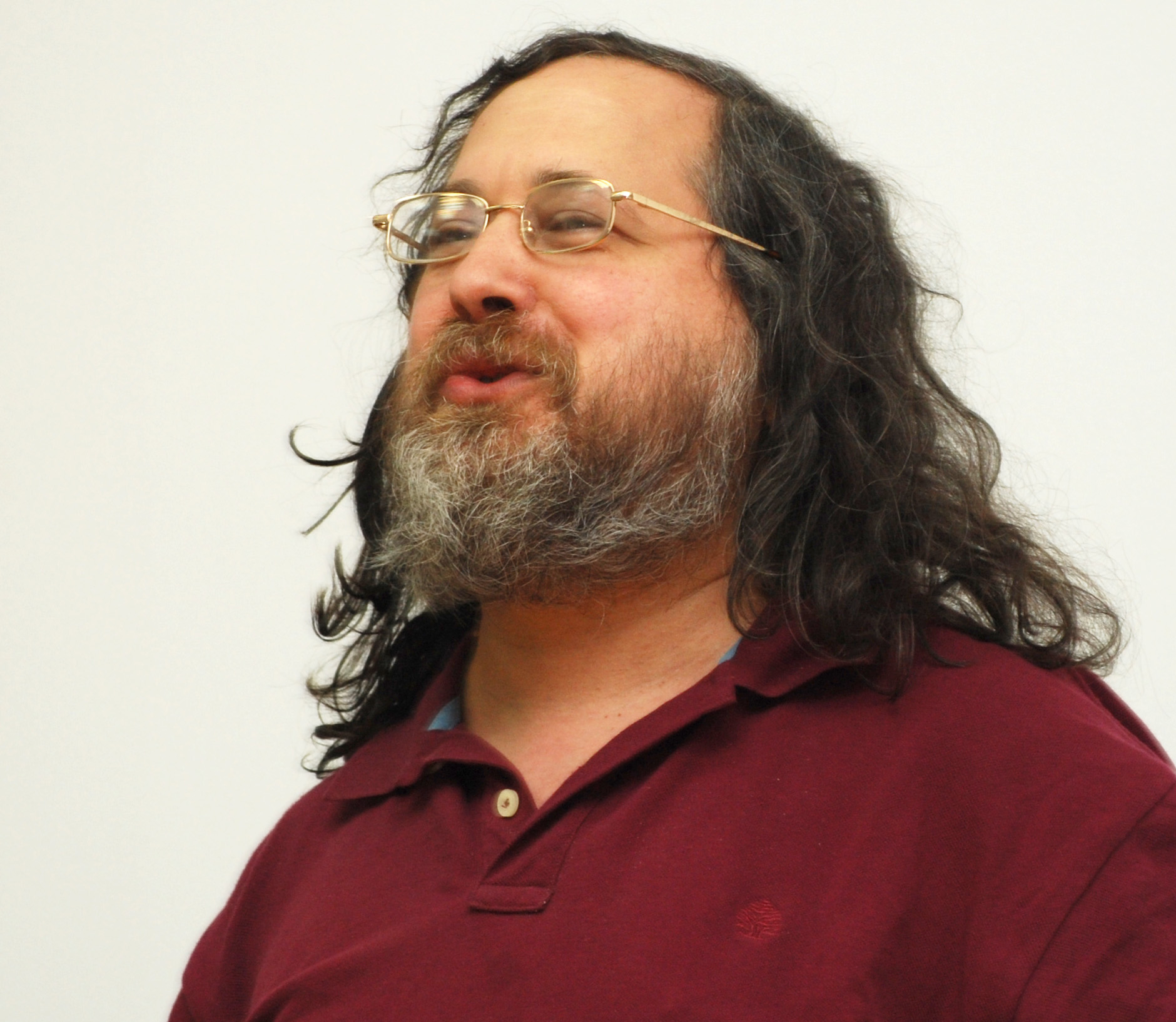 Foto de Richard M. Stallman en Wikimanía 2009