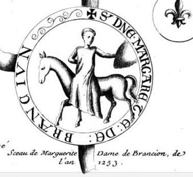 Sceau de Marguerite de Briançon, 1253