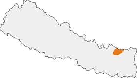 Map showing the location of Makalu Barun National Park