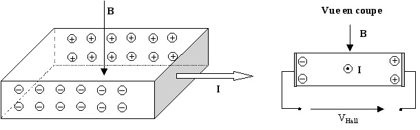 Illustration de l'effet Hall