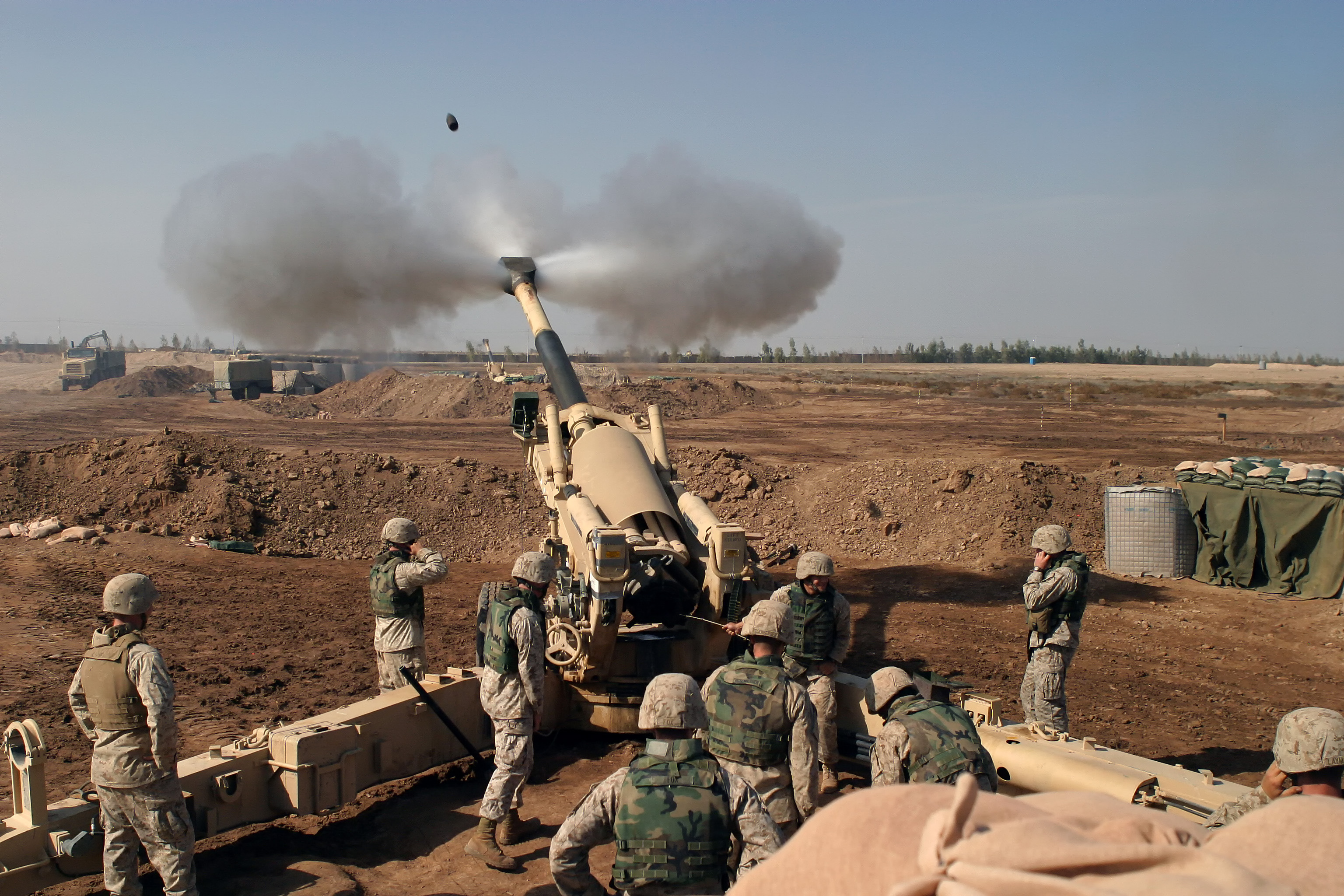 Marines fire on Fallujah