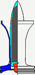 Strela podkalibrová s oddeliteľnou vodiacou časťou, rotačná – stabilizovaná rotáciou