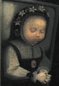 Detail smutečního portrétu infantky v klášteře Las Descalzas Reales v Madridu
