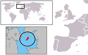 Location of the Isle of Man
