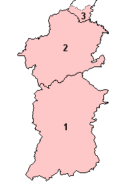 Circonscriptions parlementaires de Powys avant 2010.