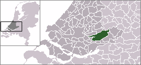 Ligking vaan Molenwaard in Zuid-Holland (mèt de aw gemeintegrenze)