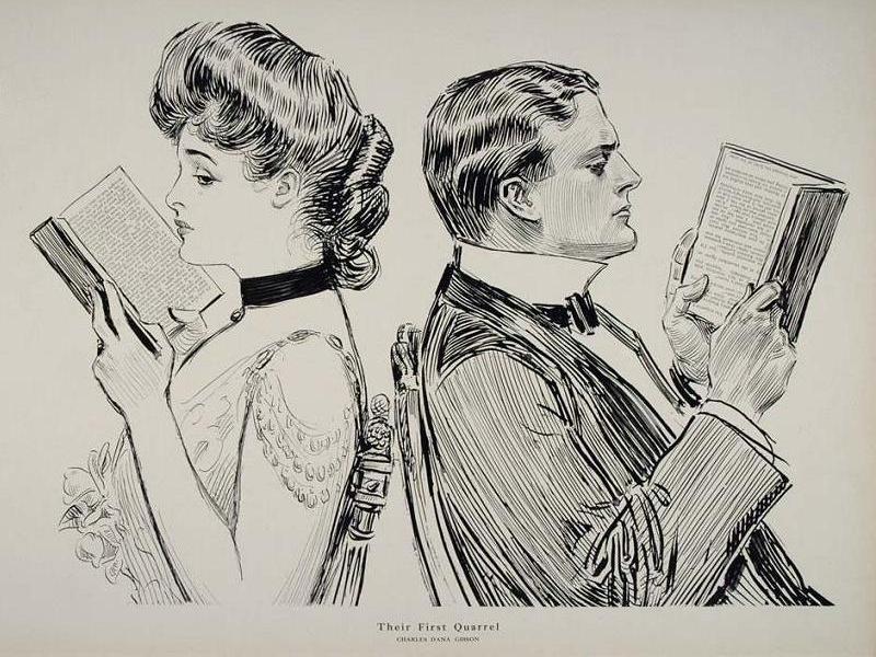 English: Their First Quarrel, a 1914 print by ...