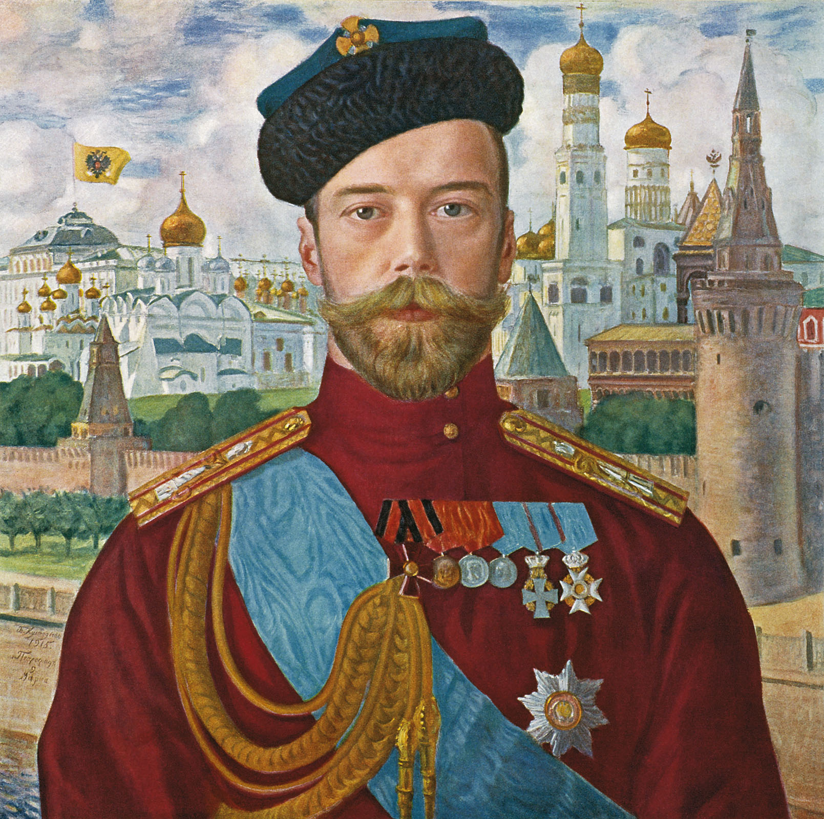 Boris Kustodiyev painting of Nicholas II, 1915