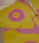 A step in the water marbling method.