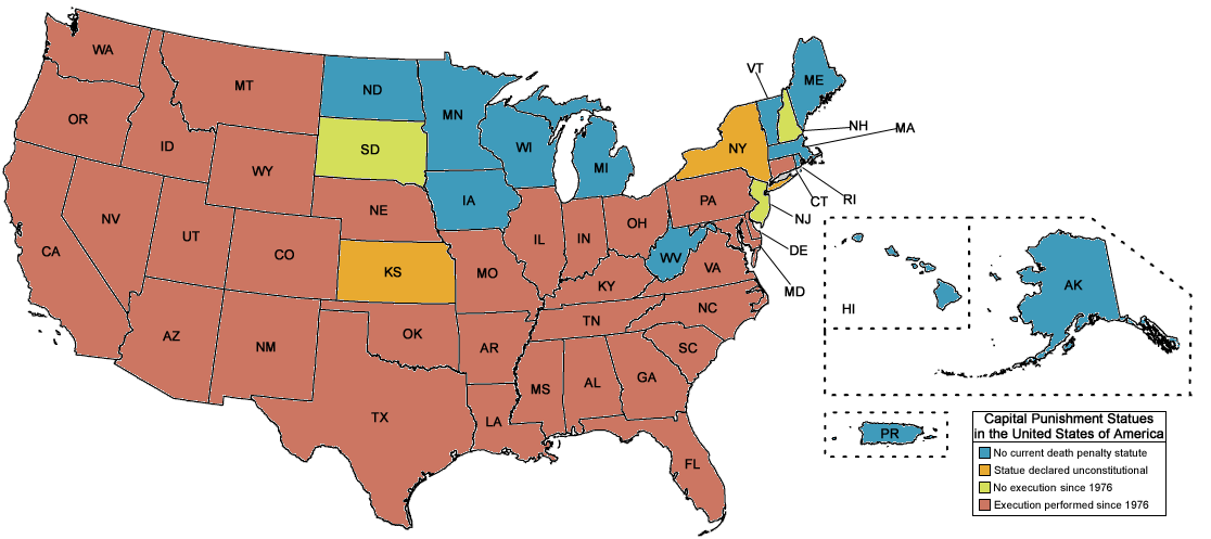 Us Map Death Penalty