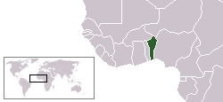 Lokasi Benin