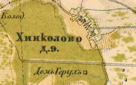 План деревни Старое Хинколово. 1885 год