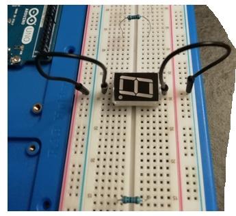 Collegamenti del display sulla breadboard