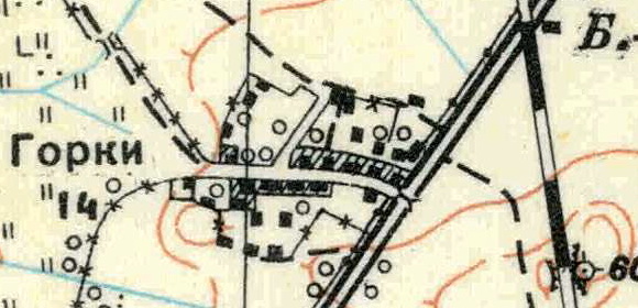 План деревни Горки. 1930 год
