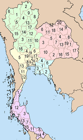 タイの行政地図