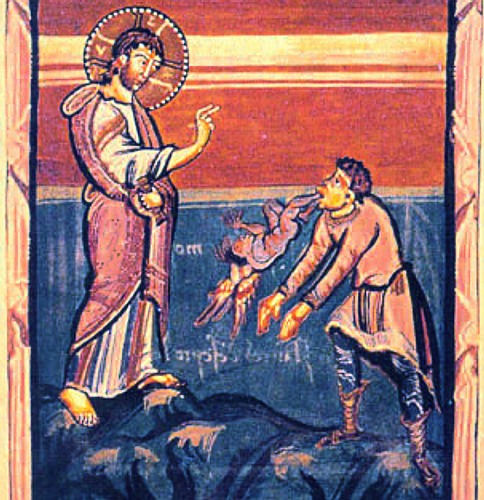Keskiaikaisen kirjan kuvitus manaamisesta