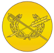 Kragspegel (truppslagstecken) för auditör (officer) samt för paralegal (underofficer och underbefäl) i armén.